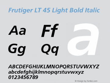 frutiger lt std 45 light font